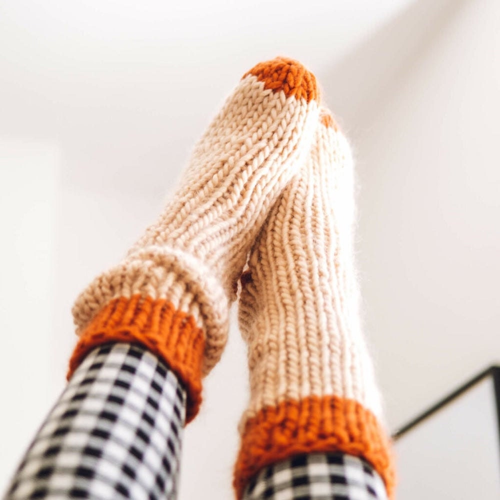 Cozy knit socks