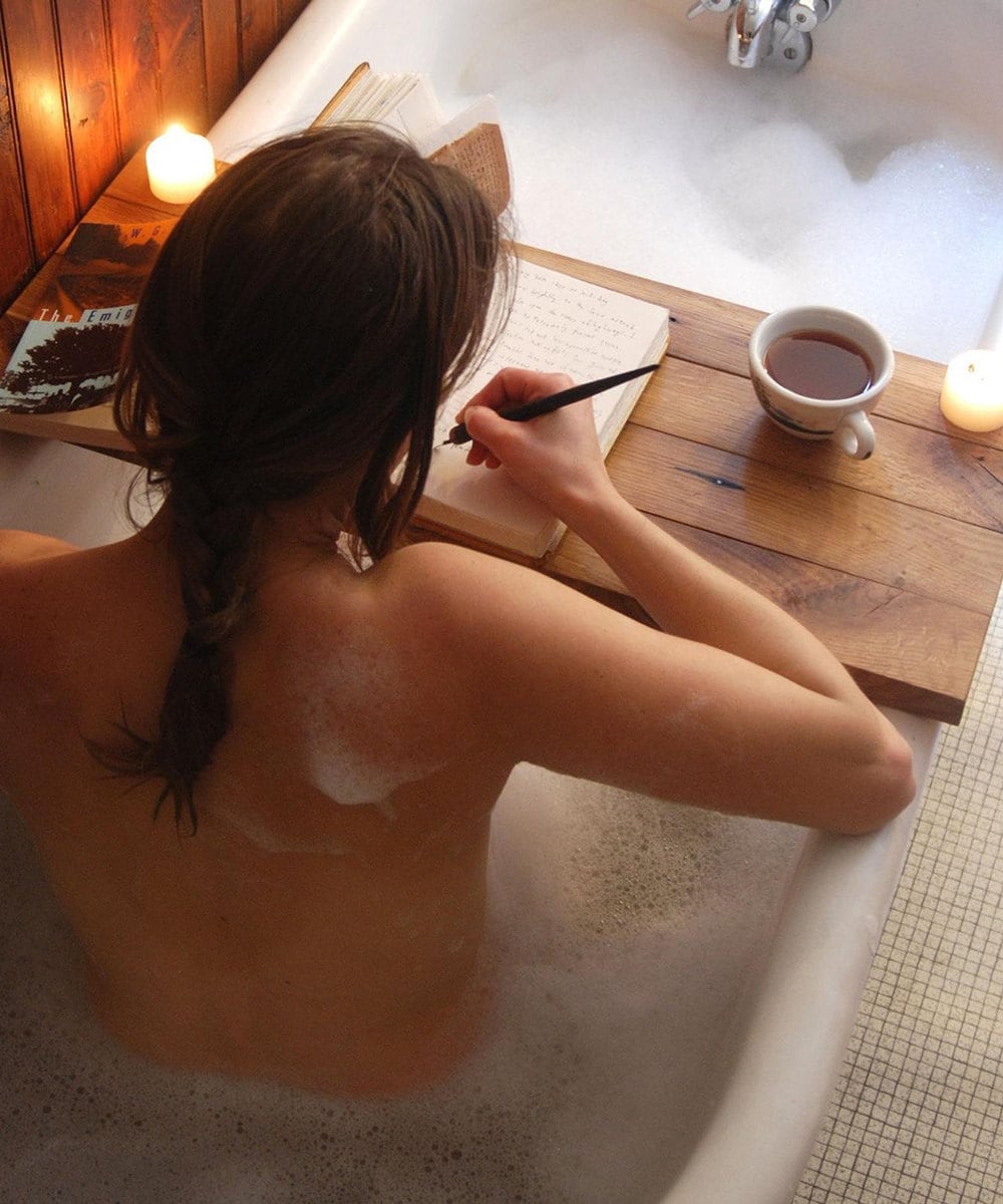 A bath caddy from Peg and Awl