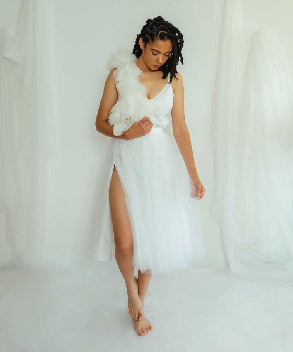 High split tulle skirt from The Lotus Bloom Co.