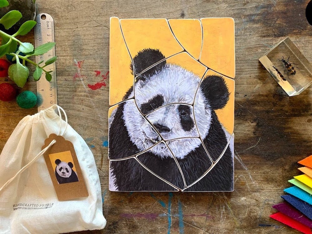 Children's 12-piece panda puzzle from Megan Bakke Art, $35
