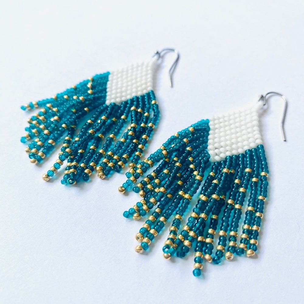 Beaded fall fashion fringe earrings from Virgo Sun