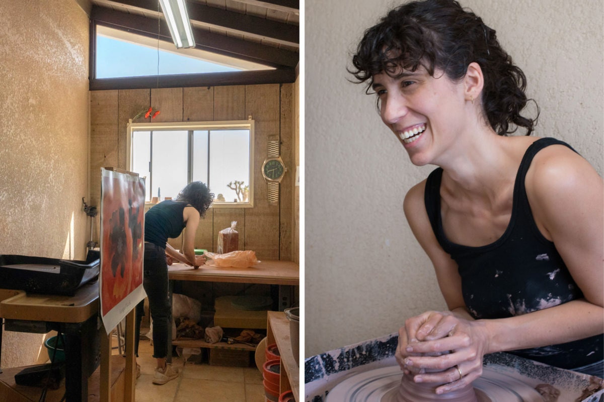Zziee Ceramics creator Elizabeth Eisenstein in her studio.