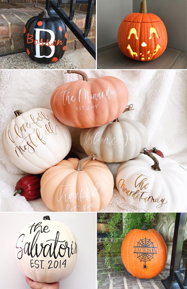 Five ideas for personalized Halloween pumpkins from Etsy