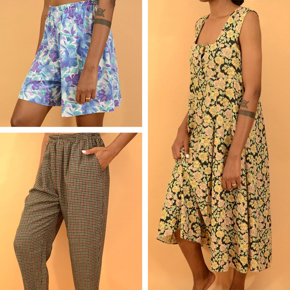 A collage of women's vintage clothing available from MAW SUPPLY.