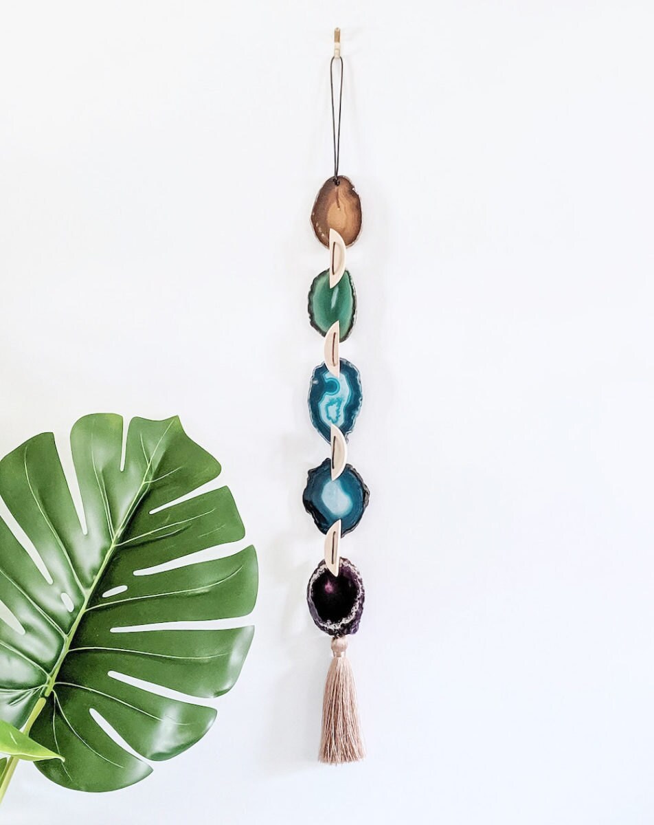 An agate-slice wall hanging from Mod North and Co