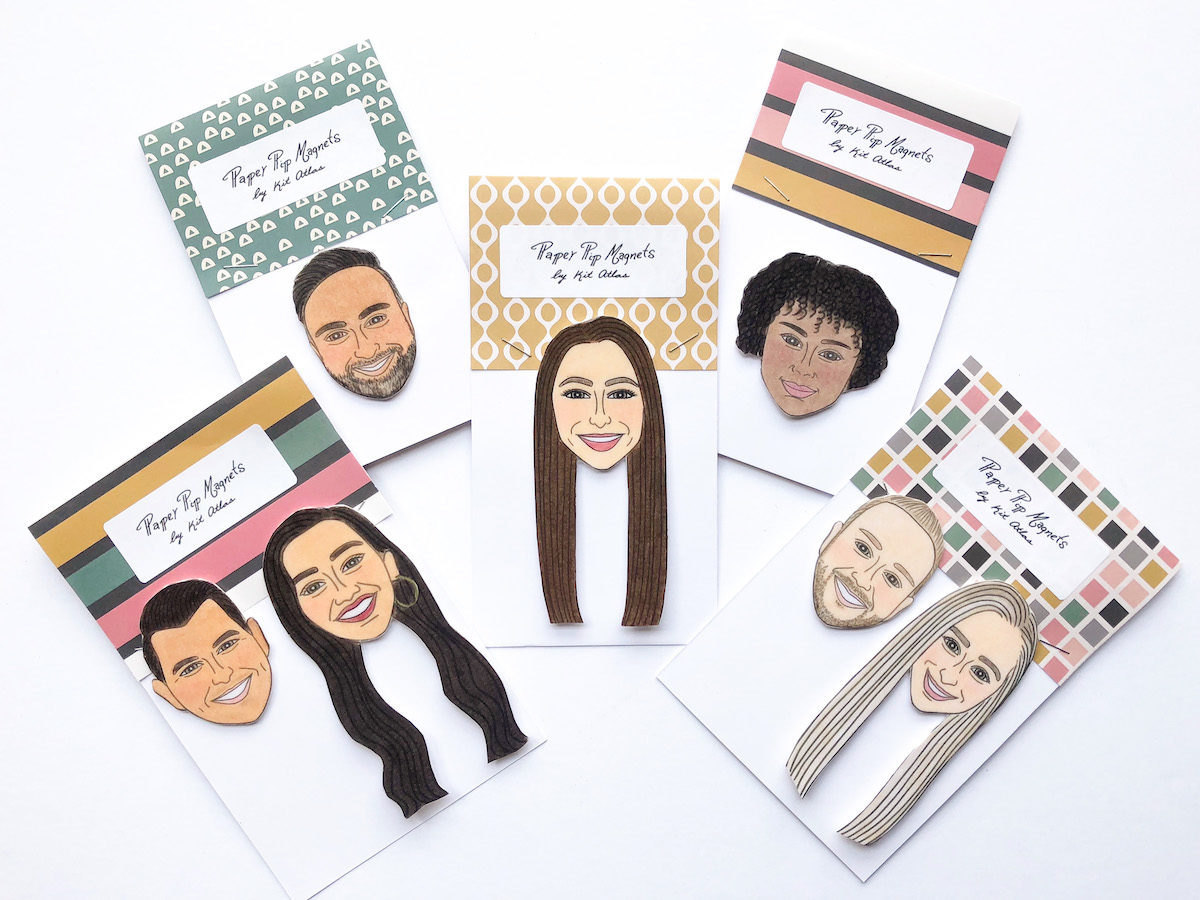 Custom portrait magnets from Kit Atlas