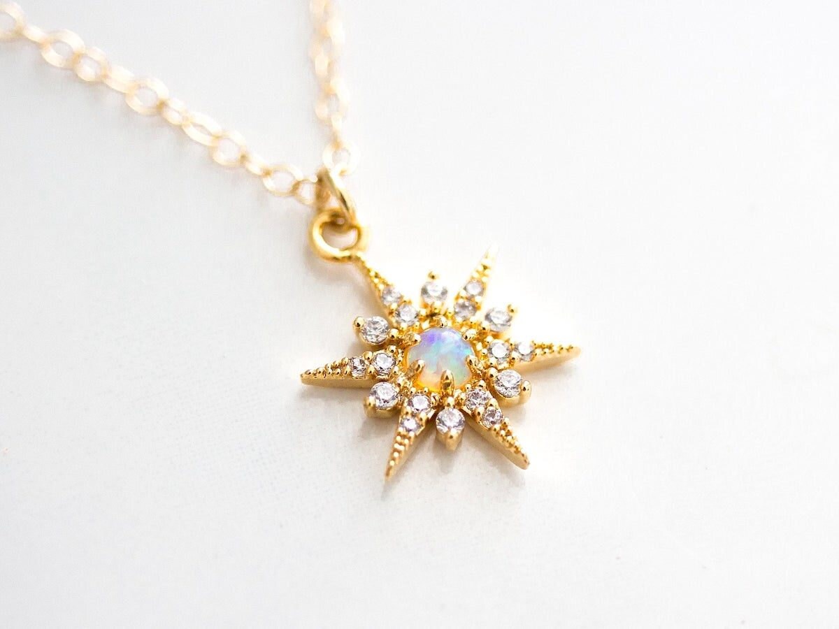 Opal star necklace from Borcik