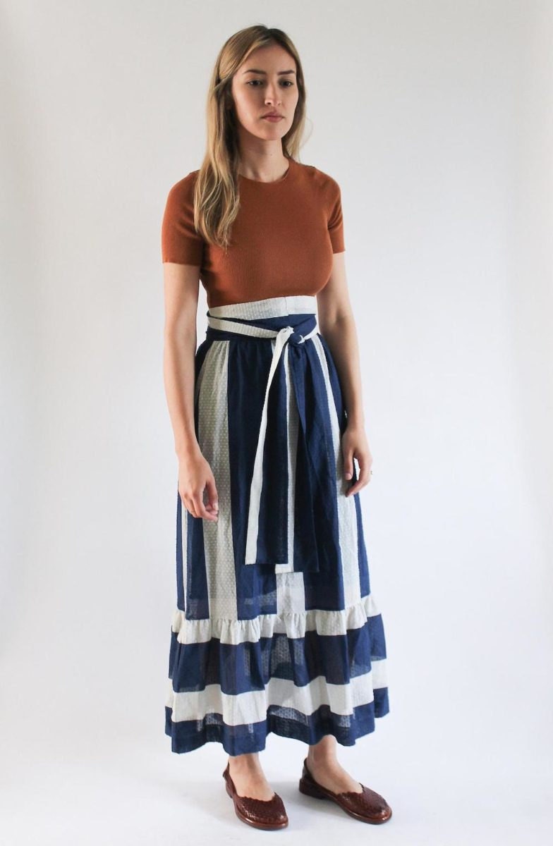 A striped vintage maxi skirt from Shop La Flor