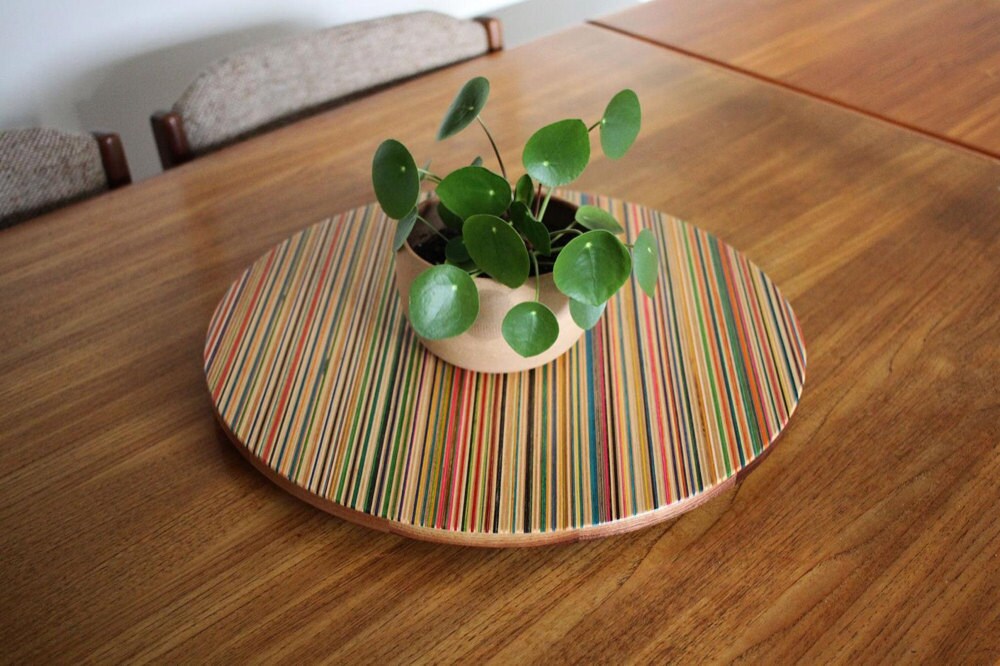 Recycled skateboard Lazy Susan from AdrianMartinu