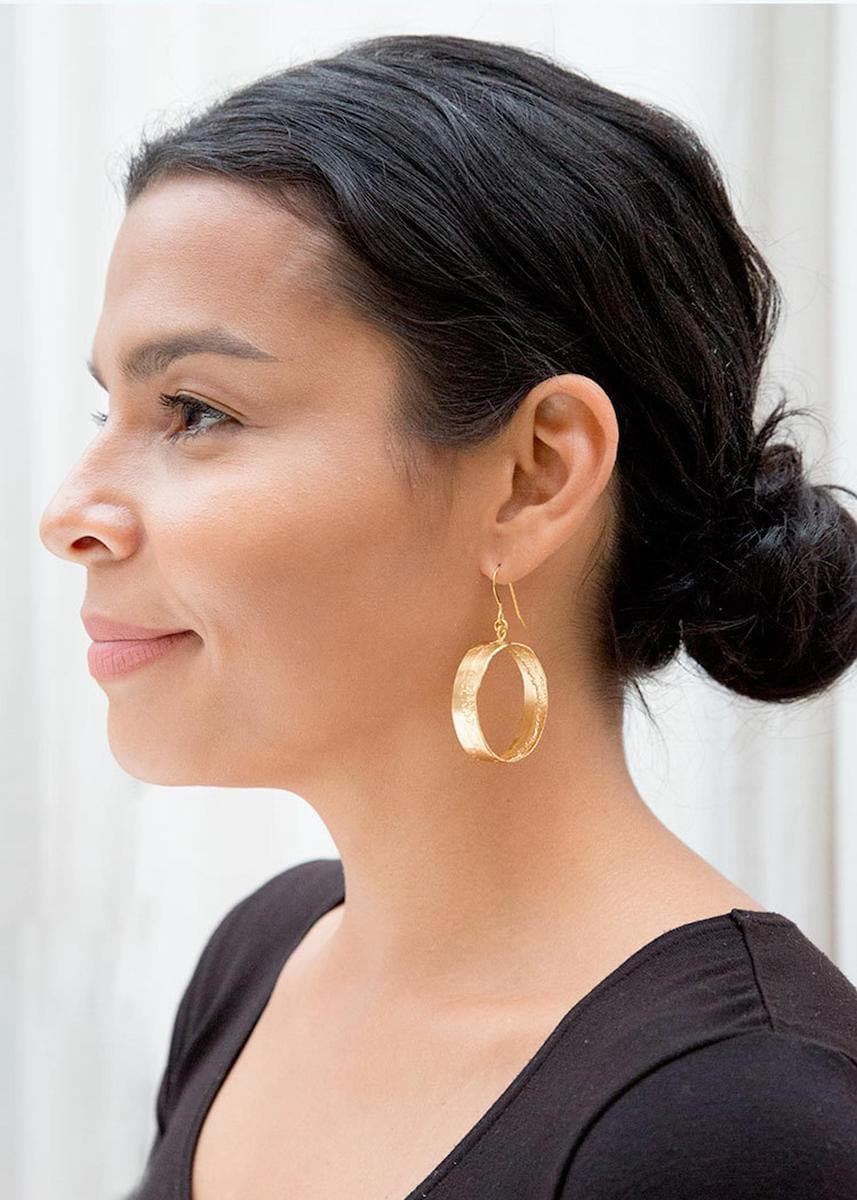 Gold hoop earrings from Lingua Nigra