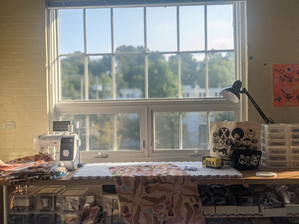 Ama's workbench in her D.C. studio.