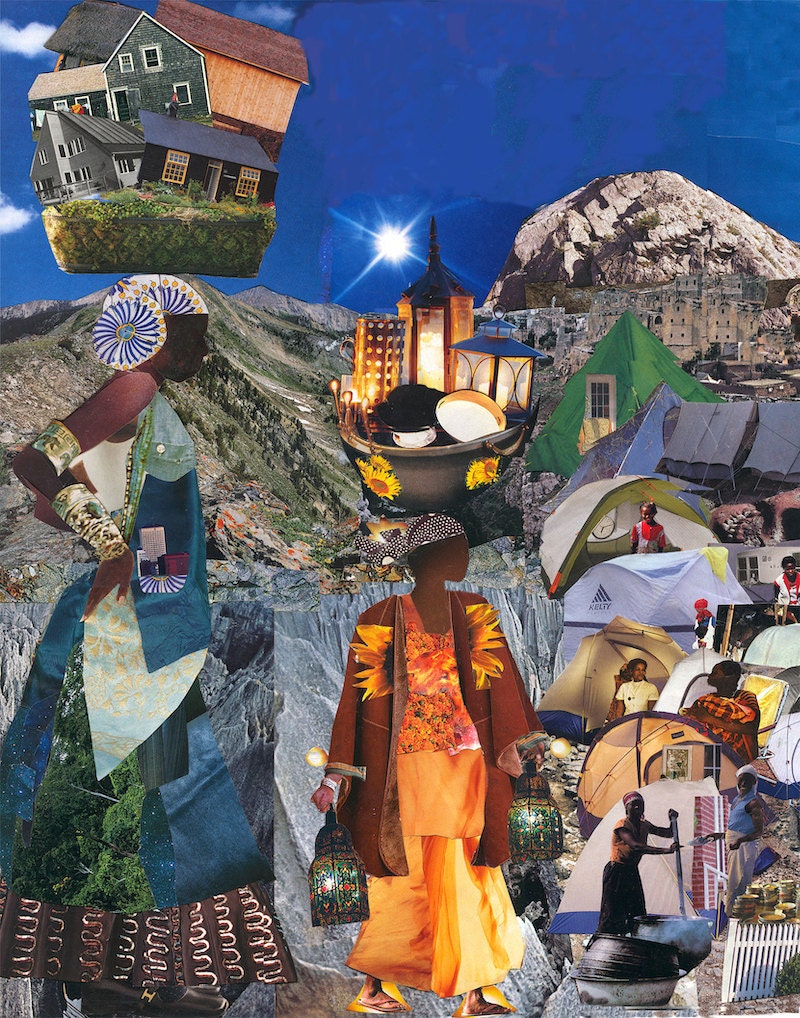 "Tent Cities" print from Mirlande