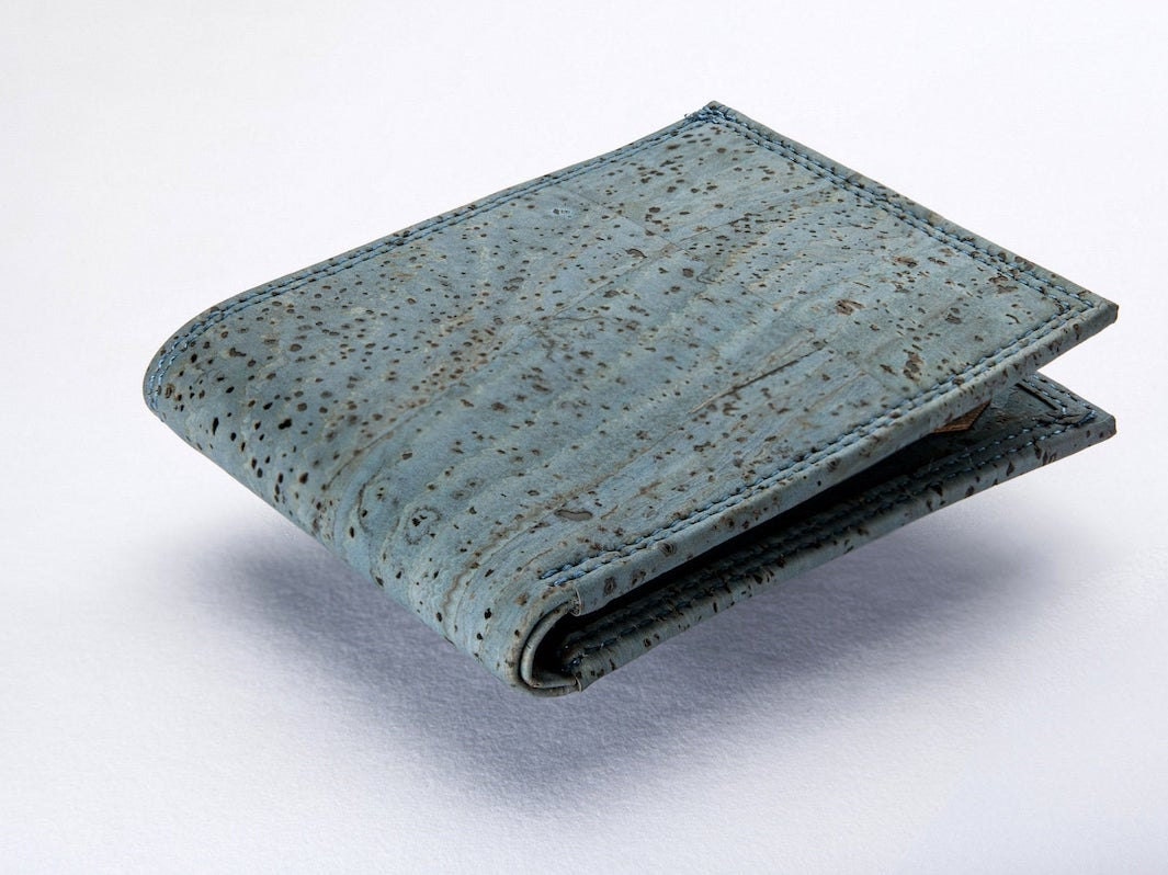 Teal cork wallet from Corkiza