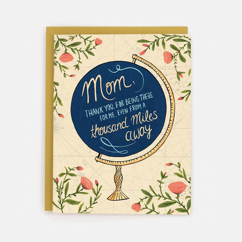 A unique Mother's Day card for a faraway mom