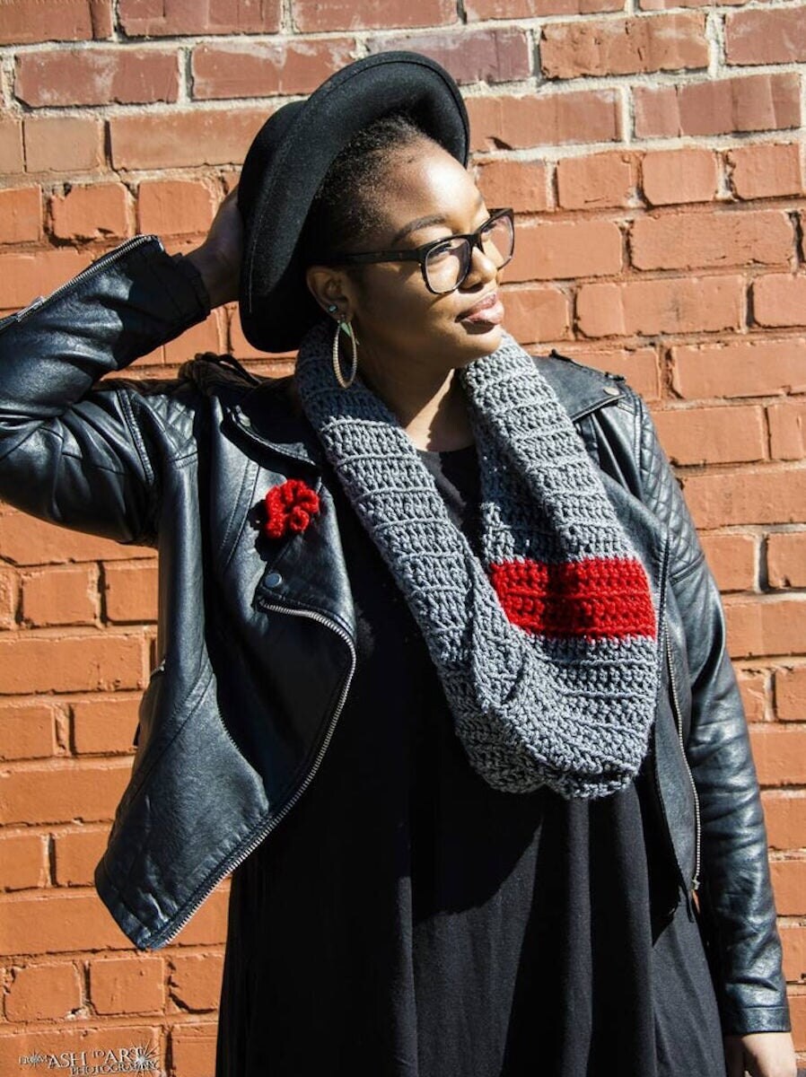 Custom crochet infinity scarf by FAMEousJ, on Etsy