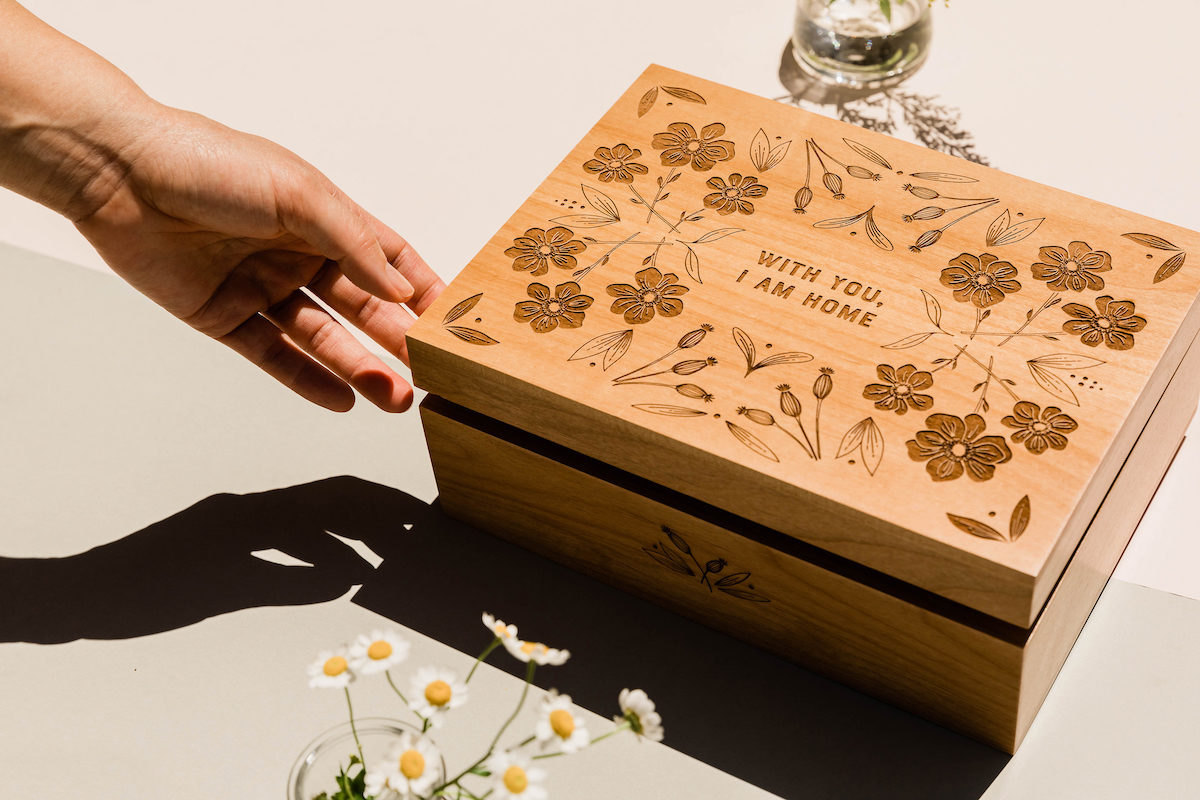 Wooden keepsake box from Hereafter