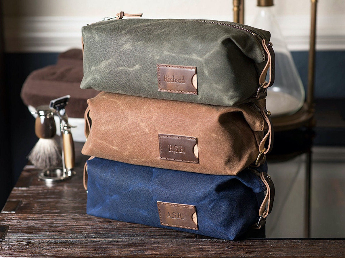 Dopp kit groomsman gift from Clark and Taft, on Etsy