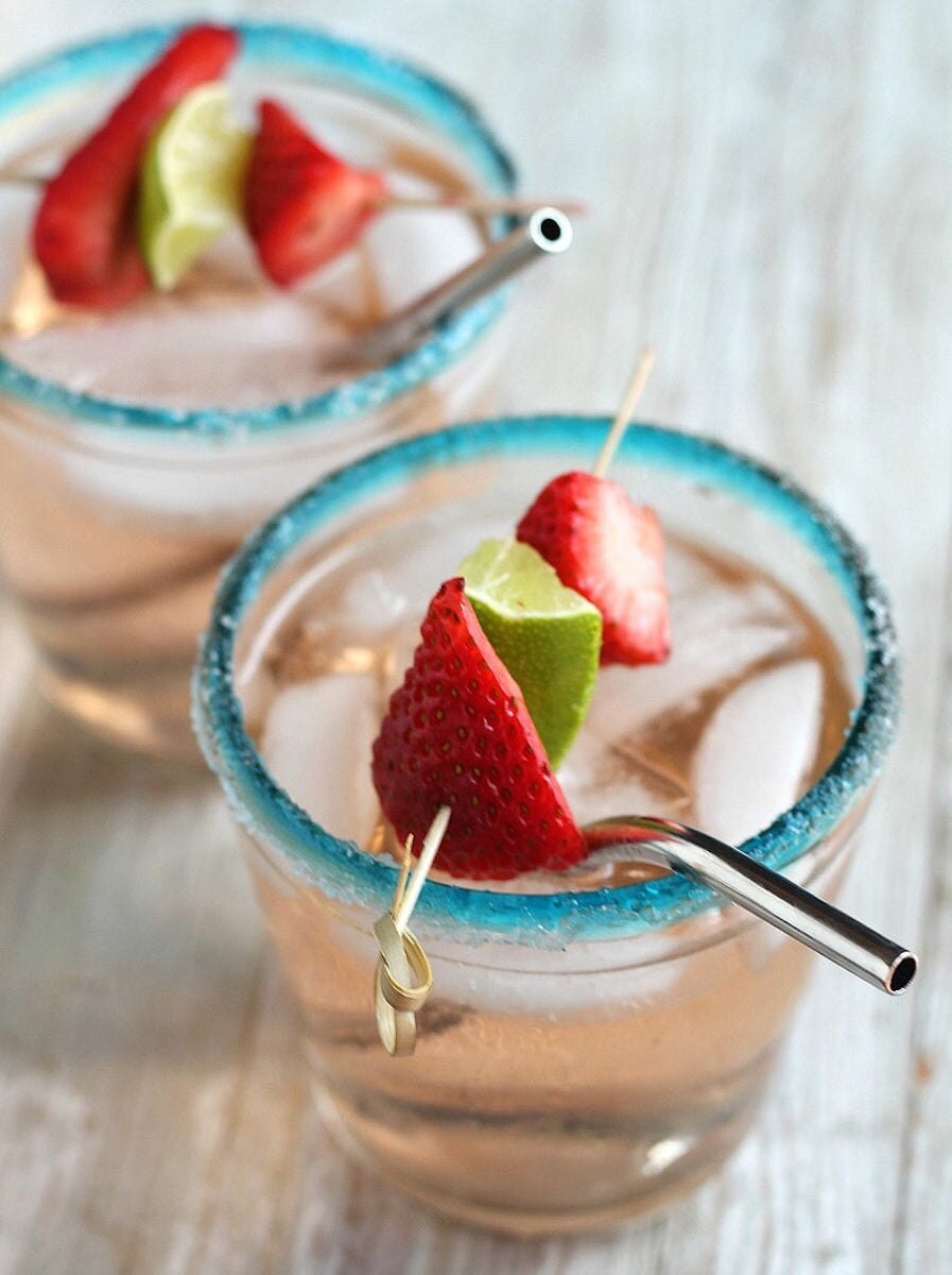 Strawberry margarita cocktail kit from InBooze, on Etsy