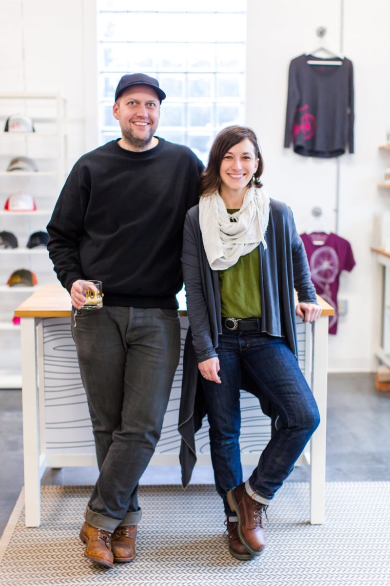 A portrait of shop owners Brett and Crystal.
