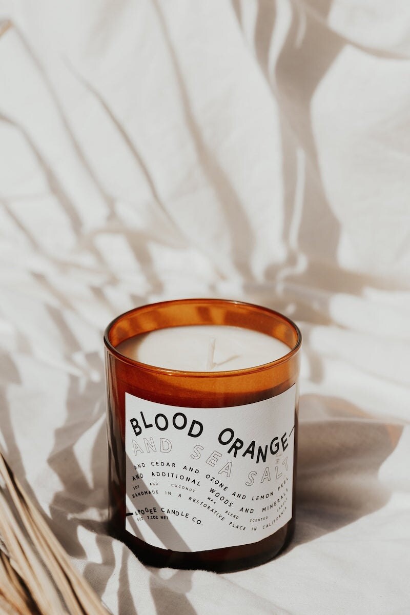 Blood Orange + Sea Salt candle from Apogee Candle Co., on Etsy