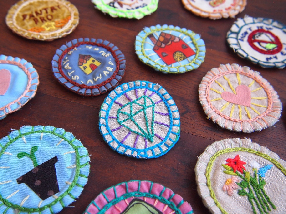 How to Make Embroidered DIY Merit Badges Etsy