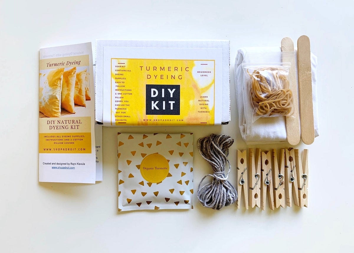 DIY turmeric dyeing kit from Etsy