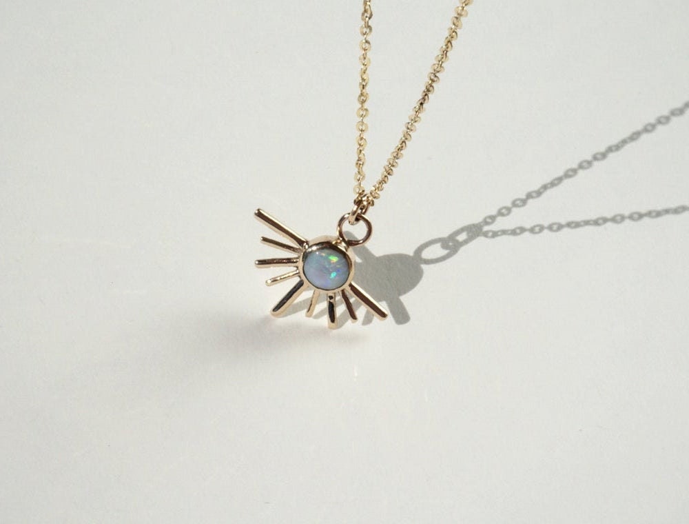 Opal sunburst necklace from Aleishla