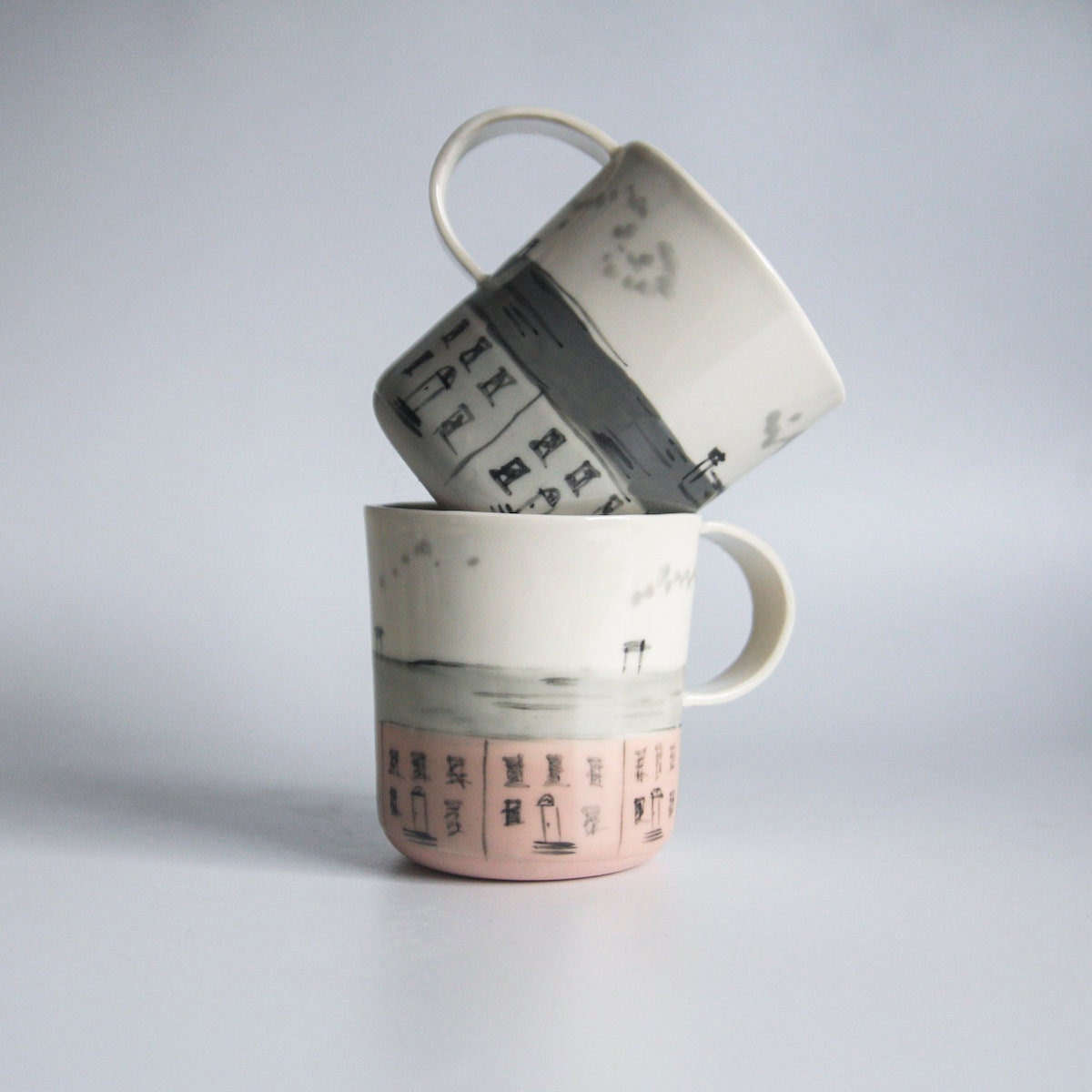 Hand-painted ceramic mugs from karoArt