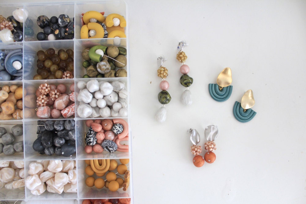 Jessica's drawer of neatly organized clay beads.
