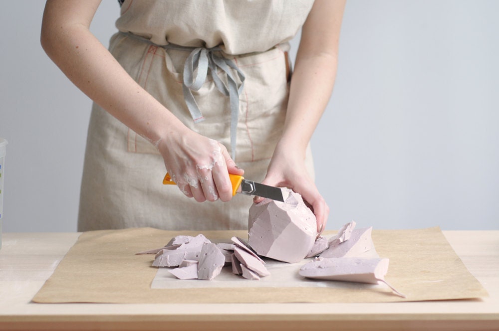 Cutting away the mold