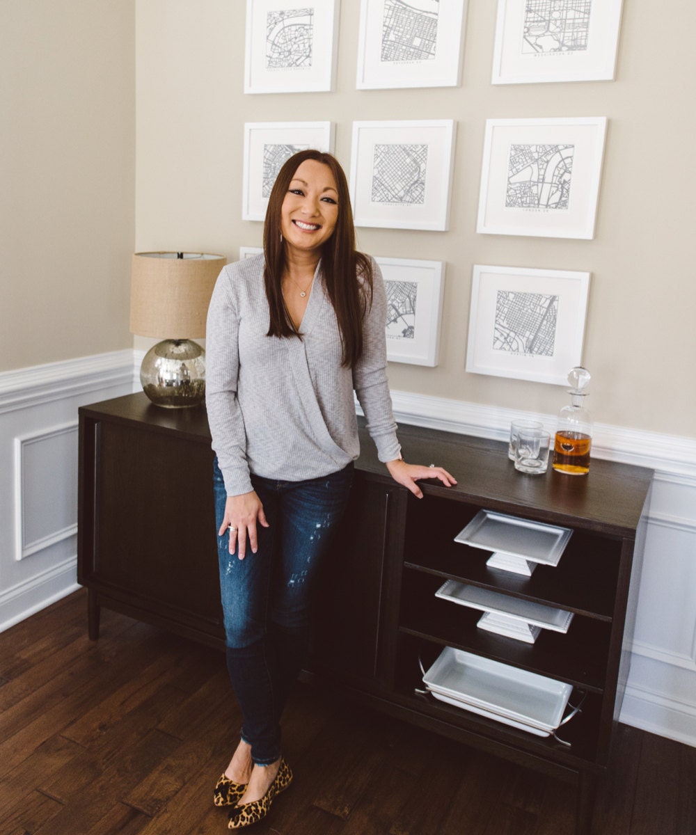 Portrait of papercut map artist and Studio KMO owner Karen O'Leary in her LA studio.