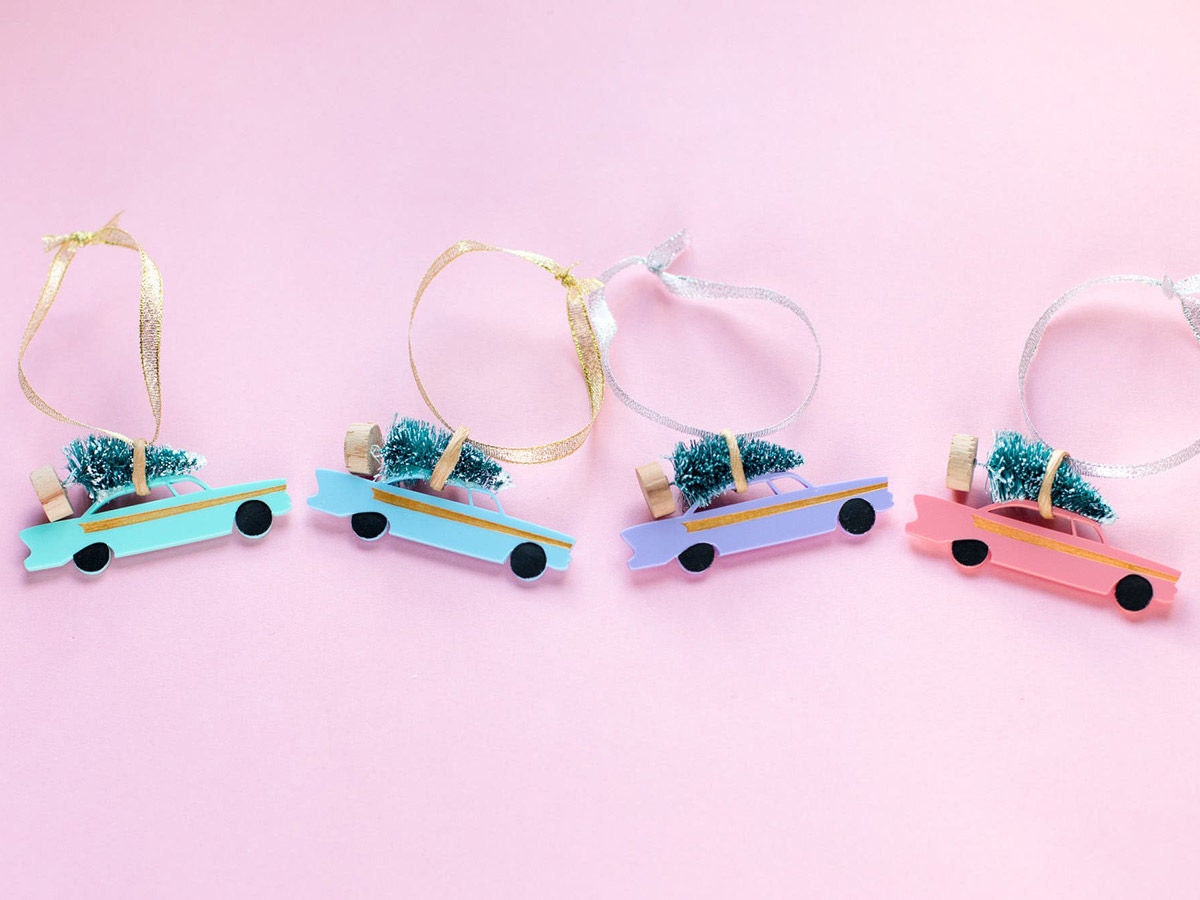 Christmas tree car ornaments from Finest Imaginary