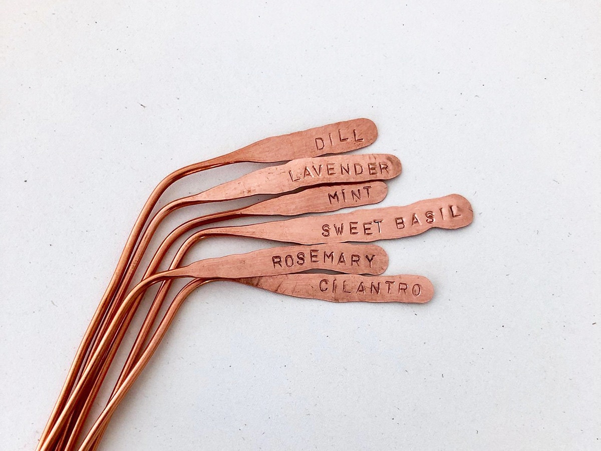 Copper plant markers