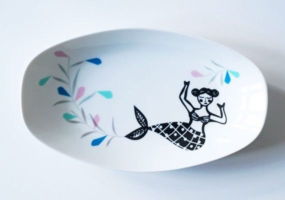 etsy-gifts-for-her-mermaid-plate