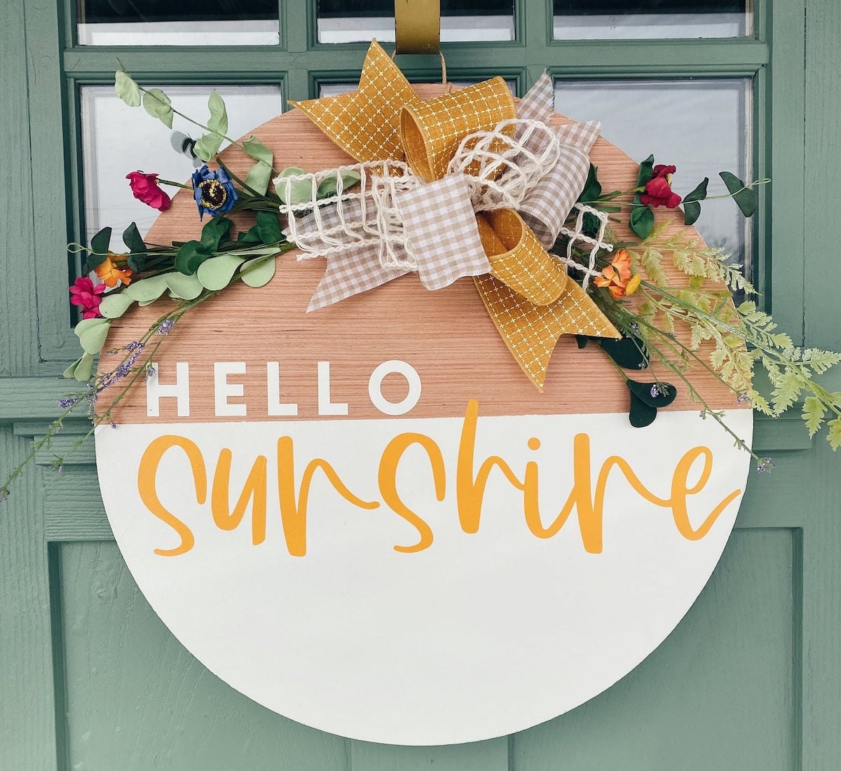 Summer door hanger from Handmade Home, on sale for summer from Etsy