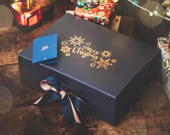 Merry Christmas rose gold box