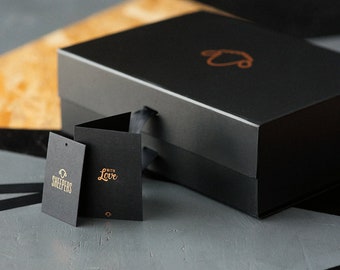 Black and copper gift box