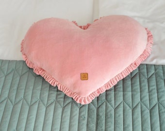 Pink Heart Pillow - Etsy