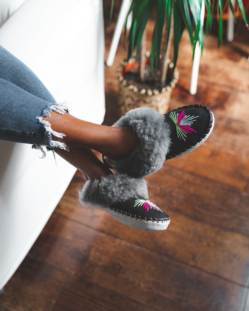 The Light Grey Sheepers mule slippers image 1