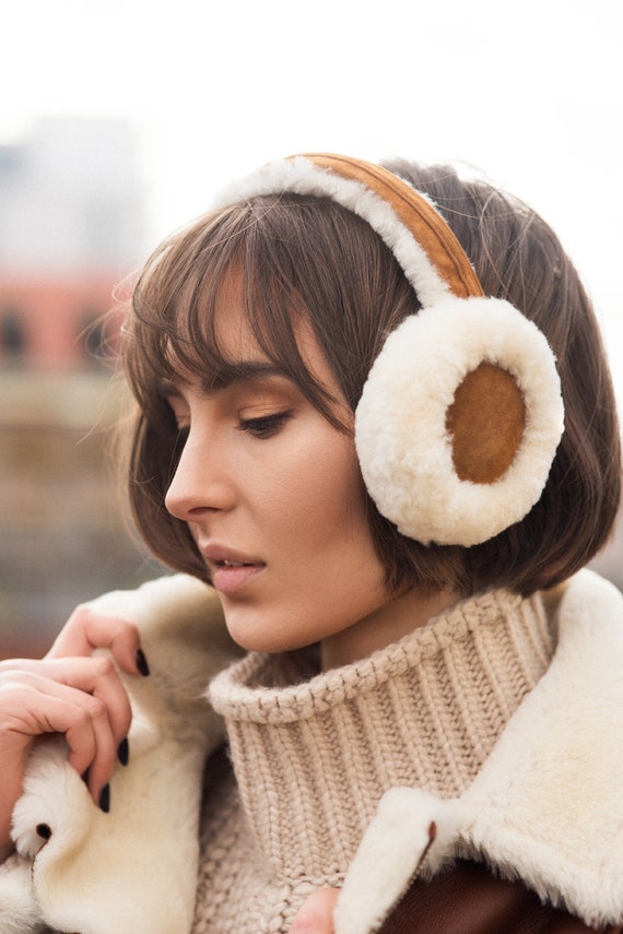 Sheepskin Fur Earmuffs Ear Muffs