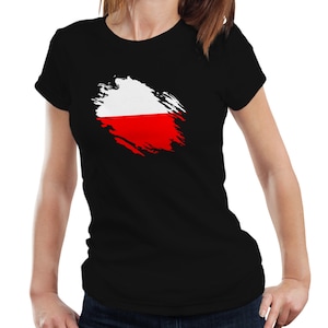 Poolse vlag Patriot dames vrouw Polen Polska Koszulka Patriotyczna T shirt Tshirt Tee