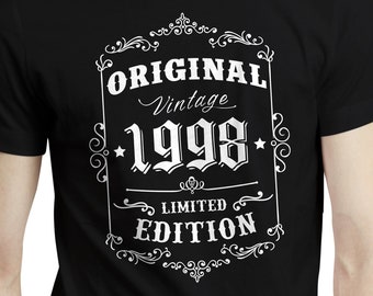 Retro Style 26th Birthday Gift Idea, Born in 1998 Birthday Shirt, Gift For 26th Birthday, Mens 26th Birthday T-shirt, 26 Years Old Gift