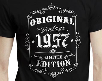 67-årsdagspresent i retrostil, född 1957, födelsedagströja, present till 67-årsdag, herr 67-årsdagströja, 67-årspresent