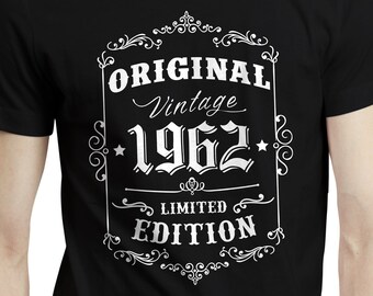Retro Style 62nd Birthday Gift Idea, Born in 1962 Birthday Shirt, Gift For 62nd Birthday, Mens 62nd Birthday T-shirt, 62 Years Old Gift