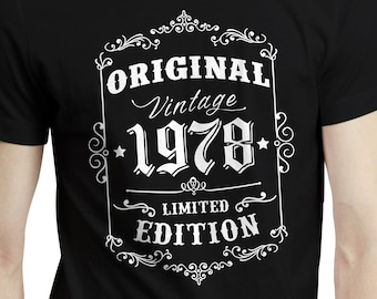 Vintage 1978 T-shirt, 46th Birthday Gift