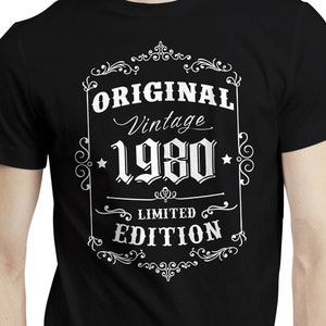 Retro Style 44th Birthday Gift Idea, Born in 1980 Birthday Shirt, Gift For 44th Birthday, Mens 44th Birthday T-shirt, 44 Years Old Gift