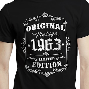 Retro Style 61st Birthday Gift Idea, Born in 1963 Birthday Shirt, Gift For 61st Birthday, Mens 61st Birthday T-shirt, 61 Years Old Gift