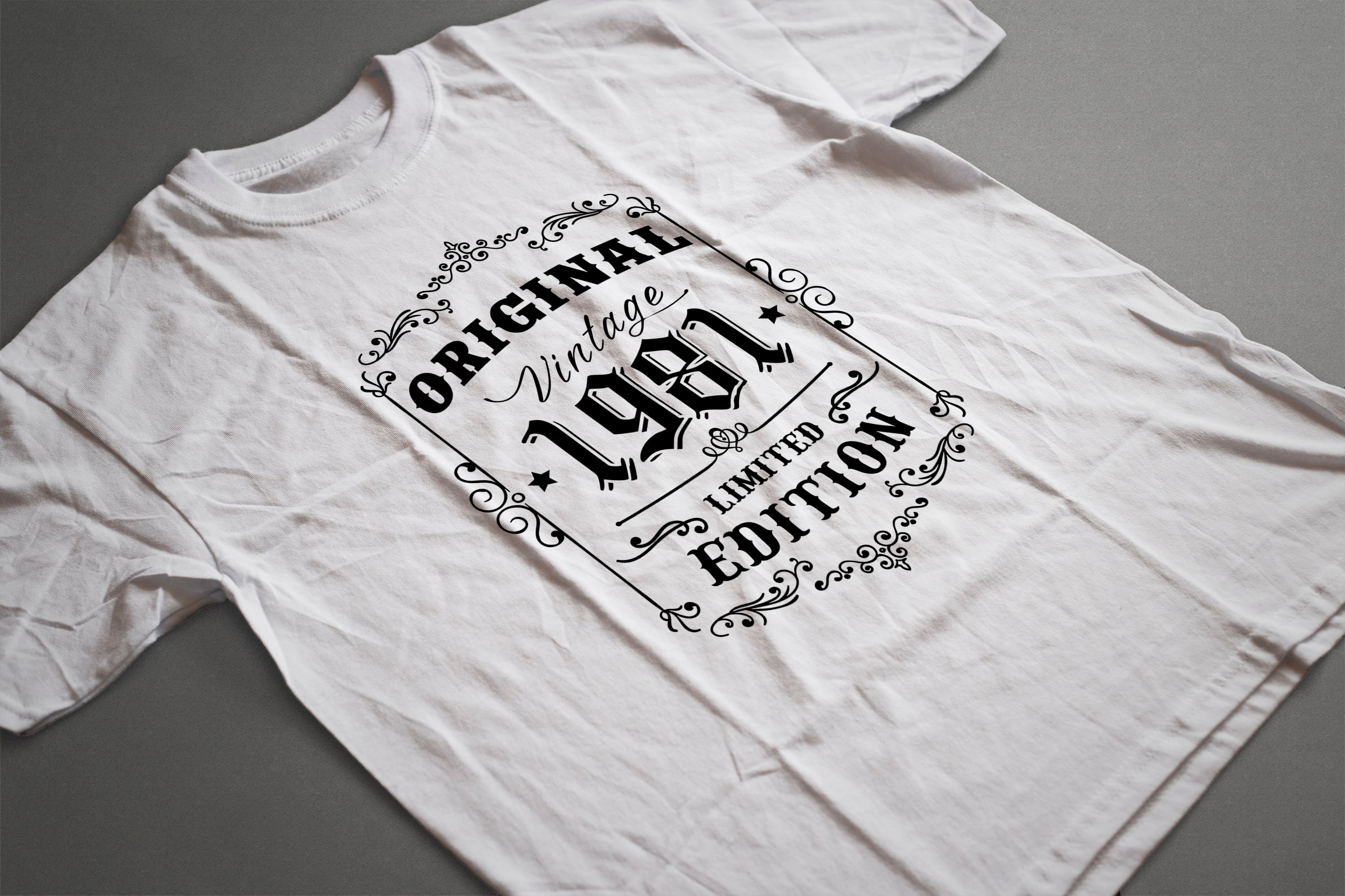 Custom 1981 Birthday T-Shirt For Men - Vintage Year Shirt, 43rd Birthday Gift Idea - Personalized Tee