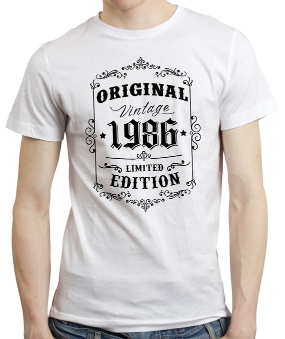 Vintage 1986 T-Shirt Born In 1986 Retro 32th Birthday Gift Vintage 1986 T-Shirt Born In 1986 Retro 32th Birthday Gift
