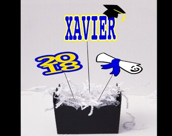 Items Similar To Set Of 3 Graduation Centerpiece Sticks Class Of